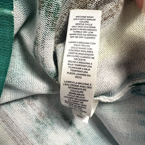 CHICOS Blouse Womens 3Plus Multicolor Drip Print Knit Sleeveless Top Lightweight - Picture 7 of 11